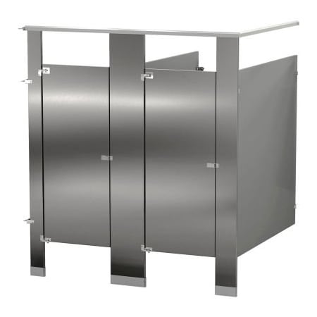 Bradley Bradley Stainless Steel 72" Wide Complete 2 In-Corner Compartments, Satin Brushed - IC23660-SS IC23660-SS